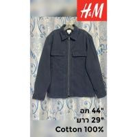ราคา เสื้อแจ๊คเก็ต​เชิ้ต​ทวิล H&M Twill shirt jacket แบรนด์แท้มือสอง (21175641624)