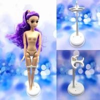 ราคา พร้อมส่ง1/6 ขาตั้งบาร์บี้ ขาตั้งบลายธ์ blythe ขาตั้งตุ๊กตา สีขาว/สีชมพู (635591443)