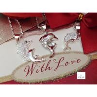 ราคา จี้เงินแท้ รูปปลาโลมา ประดับเพชร cz :LOVE14 (2102156530)