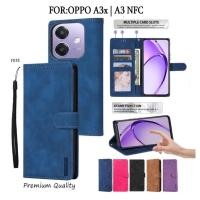 ราคา Case For OPPO A3x - Leather Wallet Case - Wallet Case Wallet Leather Flip Case (43377928676)