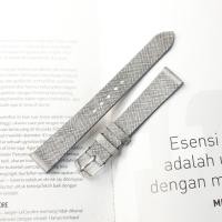 ราคา สายหนังนาฬิกาจากสายสวน Cowhide "Saffiano Silver" (48102713652)