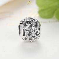 ราคา เครื่องรางเงิน S925 แบบกลมฝังหินประกาย - MIRASON MCH021 (55806131874)