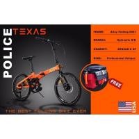 ราคา จักรยานพับได้ Police TEXAS เฟรมอลูมิเนียม ล้อ 20 นิ้ว เกียร์ 8สปีด ดิสเบรคน้ำมัน (9062422075)