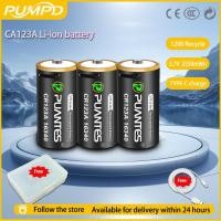 ราคา PUMPD CR123A/16340 แบตเตอรี่ li-ion แสงเลเซอร์ความจุสูงปากกาไฟฉาย 3.7V USB ชาร์จโดยตรง (26841816101)