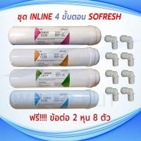 ราคา ไส้กรองน้ำ SO FRESH K33 Inline 4 ขั้นตอน ยาว 11 นิ้ว x 2.5 นิ้ว PP , RESIN , PRE-CARBON , POST CARBON แถมข้อต่อ 8 ชิ้น (23814536186)