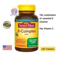 ราคา Nature Made วิตามินบีรวม Super B Complex with Vitamin C and Folic Acid 140 Tablets (26254969670)