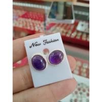 ราคา ต่างหูแก้วโป่งข่ามแก้วนางขวัญ (26160850895)