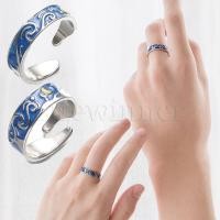 ราคา [ร้อน]แฟชั่นที่เรียบง่ายเปิดแหวนสง่างามพรรคแหวนเครื่องประดับยอดนิยมสุภาพสตรีเรียบวิจิตรแหวนนิ้วบางสีฟ้าเต็มไปด้วยดวงดาวท้องฟ้าคู่แหวน (56854938832)