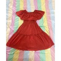 ราคา เดรสเปิดไหล่ สีส้มอิฐ มือสอง (22379260515)
