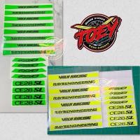 ราคา สติกเกอร์ติดแม็กซ์ RAYS CE28SL #ก้านเล็ก สีเลม่อนดำOracalแท้ ติดทนทาน ครบชุด4ล้อ มีขอบ15“-22” (21988614302)