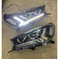ราคา ไฟหน้า ไฟหน้าแต่ง REVO 2015 2016 2017 2018 2019 ลายแลมโบ โปรเจคเตอร์ไฟลูกแก้ว2ดวง ไฟหรี่ไฟเลี้ยววิ่ง headlamp hilux revo (27265826546)