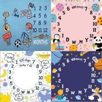 ราคา ทารกแรกเกิดรายเดือน เหตุการณ์สําคัญ พื้นหลังผ้าอุปกรณ์ถ่ายภาพที่มีสีสันเดือนผ้าห่ม (42666286127)