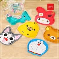 ราคา พร้อมส่งจากไทย ที่รองแก้ว แผ่นรองแก้ว ลายการ์ตูน โดเรม่อน คิตตี้ มินนี่ วัสดุอย่างดี ขนาด 11 ซม. (20186187274)