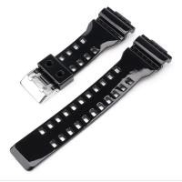 ราคา CASIO G-SHOCK GA-100 GA-110 GA-120 GA-200 GA-300 WATCH STRAP GLOSSY BLACK (50153343649)