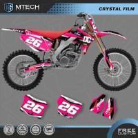 ราคา DSMTECH Graphics Decals Sticker Backgrounds Kits For Honda CRF250R CRF250 2004 2005 2006 2007-2009 (40178942455)