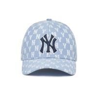 ราคา หมวกแฟชั่น MLB (พร้อมส่ง) หมวก JACQUARD MONOGRAM CURVED CAP หมวกแก็ปNY ของแท้% (28616524640)