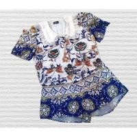 ราคา ชุดเซตเสื้อแขนสั้นคอบัวกางเกงขาสั้นลายโบฮีเมียน (21194817974)