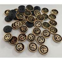 ราคา KEMEJA กระดุมเสื้อเชิ้ตลายดอกไม้สีดํากุหลาบ 100 ชิ้น 20L 1.3 ซม. เสื้อเบลเซอร์ Hem Buttons (50052157153)