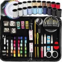 ราคา Sewing Bag Kit with Threads Needles Scissors Measuring Tape Portable Travel Home DIY Crafts Hand Repair Embroidery Sewin (51705386418)