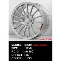 ราคา ล้อแม็กใหม่ Flowforming TK RS05RR 4รู100 ET35 สีเงิน 8-17นิ้ว (46756266806)