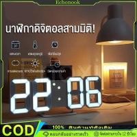ราคา นาฬิกาดิจิตอล นาฬิกา LED นาฬิกาตั้งโต๊ะ แขวนผนัง LED Digital Wall Clock มีให้เลือก 2 แบบ ขอบสีขาวและขอบสีดำ (40028924797)