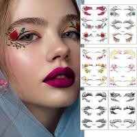 ราคา ชั่วคราวตาสักสติกเกอร์ที่มีสีสันอายไลเนอร์สติ๊กเกอร์แต่งหน้าโอนอายแชโดว์สติกเกอร์สําหรับผู้หญิงกันน้ําปลอมสักใบหน้าตกแต่งสําหรับวันเกิดแต่งงานเทศกาล เทศกาล (27811312675)