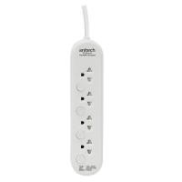 ราคา Anitech รุ่น H3434 ปลั๊กไฟมาตรฐาน มอก. 4 ช่อง 4 สวิตช์ สายยาว 3 เมตร (14147546187)