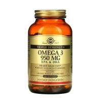 ราคา (exp.04/2028) Solgar Omega 3 , EPA & DHA, Triple Strength, 950 mg, 100 Softgels โอเมก้า 3 สูตรเข้มข้น 3 เท่าขนาด 950 มก. (27070425984)