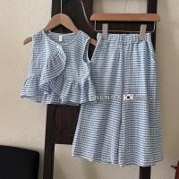 ราคา เสื้อผ้าเด็กแฟชั่น【เซต2ชิ้น】✨เสื้อแขนกุด+กางเกงขากว้าง แฟชั่นฤดูร้อน น่ารัก เด็กผู้หญิง เหมาะสำหรับ 3-6 ขวบ (23665595361)