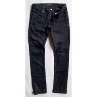 ราคา NUDIE (LONG JOHN Black Black)ยีนส์ยืดสีดำเอววัดจริง 31"-32" สภาพดีมาก (27056332989)