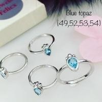 ราคา แหวนเงินแท้ ฝังพลอย Blue topaz (5020375320)