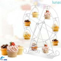 ราคา LUNASOL ชิงช้าสวรรค์ Cupcake Stand, หมุน 8 ถ้วย Cupcake Display Rack, อุปกรณ์ปาร์ตี้ DIY เหล็ก Cupcakes ผู้ถือวันเกิด (57106287381)