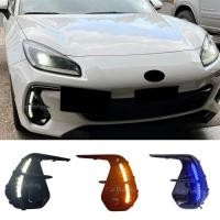 ราคา 2PCS Car LED Daylight DRL For Subaru BRZ 2022 2023 Daytime Running Lights Fog Lamp cover with yello (54405641822)
