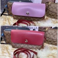 ราคา กระเป๋าสะพาย COACH F59534 REVERSIBLE CROSSBODY IN SIGNATURE COATED CANVAS มือสองของแท้ (5093497772)