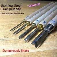 ราคา ใช้งานทั่วไปคุณภาพสูงสแตนเลสสามเหลี่ยมมีดซ่อมมีดแกะสลักมีดสามเหลี่ยมงานไม้ โวลต์-รูปเซาะร่องมีดแกะสลัก ฮ่า (49552355269)