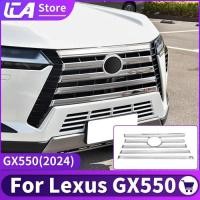 ราคา For 2024 Lexus GX550 GX550h Front Grill Chrome Decoration Strip GX 550 550h Exterior Upgraded Acces (54055666296)