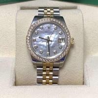 ราคา ไดอารี่เสื้อผ้าสตรี Rolex/Rolex 31178383Majin Mechanical นาฬิกาผู้หญิง สีขาว Fritillary Original Diamond (55106351056)