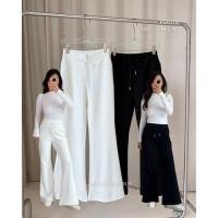 ราคา ☃️ กางเกงขายาวปลายขาบาน ☃️ #P25178 (46254982597)