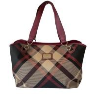 ราคา Daks กระเป๋าถือลายแดงดำ กระเป๋ามือสอง (43004537160)