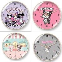 ราคา 20 ซม. Kawaii อะนิเมะ Sanrio Kittys Kuromi นาฬิกาแขวนการ์ตูนเด็กห้องนอนนักเรียน Study นาฬิกาควอตซ์ตกแต่งบ้านสาว (19895508760)