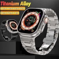 ราคา Strap Titanium Alloy Apple Ultra 49mm 45mm 44mm 42mm 41mm 40 38mm WristBand Bracelet for I Watch 8 (24731608701)