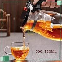 ราคา กาน้ำชา แก้วชง​ชา Tea pot กาน้ำชาทรงกลมแบบใส กาชงชา กาน้ำชงชา พร้อมที่กรองชา กากรองชา 500/750ml (41125442260)