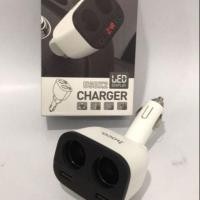 ราคา ตัวเพิ่มช่องเสียบบุหรี่ในรถยนต์แบบ2ช่องเสียบและ2ช่องชาร์จUSB2ช่องชาร์จพร้อมบอกฌวลแบตรี่รถยนตน์ (6944336631)
