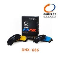 ราคา Compact Nano ผ้าเบรคหน้าสำหรับ TOYOTA VIOS 1.5 J, E ปี 2008-2011 (ผ้าเบรก วีออส) DNX-686 (1310534926)