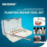 ราคา NICEDEN Dental implant Fixture Fractured Screw Removal Kit Remover Drill Driver Guide implant Restoration Tools Kit Torque Wrench (27893131198)