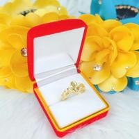 ราคา แหวนทองแดงสีแดงโคลเวอร์สี่ใบแกะสลัก CNC ทองตะวันตก 750 (49001972742)