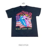 ราคา Rolling Stones เสื้อยืดวินเทจ ลายลิ้นสุดฮิต (27461673661)