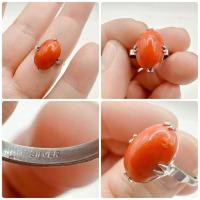 ราคา แหวนเงินแท้ แต่ง coral ไซส์ 54 งานญี่ปุ่นมือสอง (50004294559)