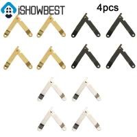 ราคา 4ชิ้นโบราณสนับสนุนบานพับกล่องของขวัญกล่องไม้มุมที่สามารถเคลื่อนย้ายสนับสนุน (28438046649)
