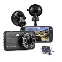 ราคา กล้องติดรถยนต์หน้าหลัง จอ 4.0 นิ้ว Full HD 1080P (11608396104)